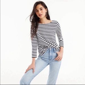 JCrew Striped Boatneck T-Shirt